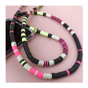 Pink Black Mint Green Phone Necklace