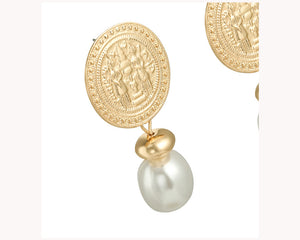 Rustic Dainty Earrings Pearl UAE