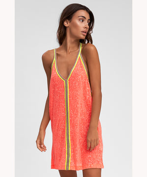 beach dress in watermelon