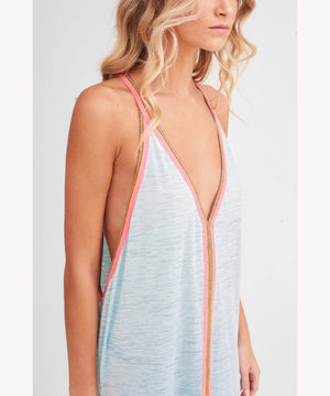 Aqua boho beach dress