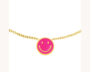 Necklace 'Smiley ColorPop Pink'