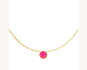 Necklace 'Smiley ColorPop Pink'