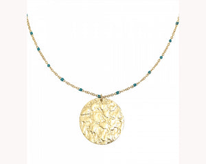 Gold coin pendant Necklace Dubai