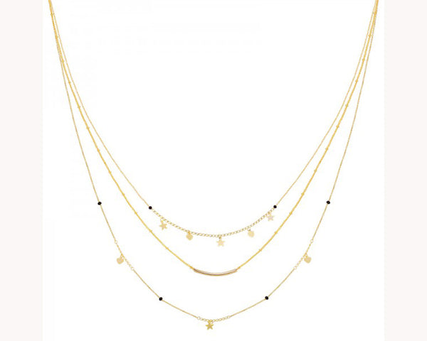 Star Heart Layered Necklace